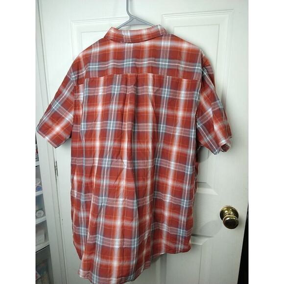Eddie Bauer Men's Shirt 2XL Collared Button Front Short Sleeve Plaid Pocket... - Picture 8 of 8